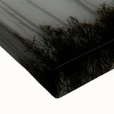 Black and white landscape art painting of a Louisiana marsh on stretched canvas, suitable for bedroom wall decor.