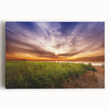 Black and white stretched canvas of Maine scenery, ideal for kitchen wall art.