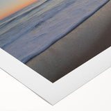 Art deco poster of Massachusetts Cape scenery in muted blue and green tones on rolled canvas, ideal for nursery wall art.