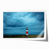 Extra large rolled print of Nantucket scenery with floral motifs in soft pastel colors, ideal for art wall dining room.