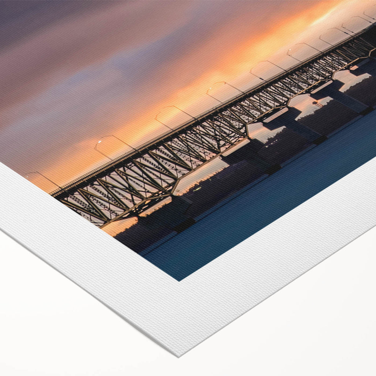 Art deco poster featuring a serene Michigan Upper Peninsula landscape on rolled canvas, ideal for dining room wall art.