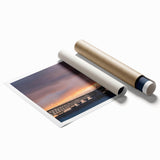 Extra large rolled print of Michigan's Upper Peninsula with vibrant green and blue tones, ideal for classy bathroom wall art.