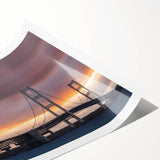 Extra large wall art of line art flowers in muted earth tones on a rolled print, suitable for large living room decor.