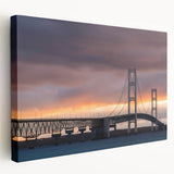 Stretched canvas art of the Upper Peninsula, Michigan, featuring lush green landscapes, ideal for kitchen wall art.