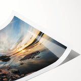 Extra large wall art featuring line art flowers in monochrome, printed on rolled canvas.