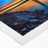 Art deco poster of Kansas City skyline in pastel shades on rolled canvas, suitable for dining room wall art.