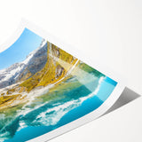 Extra large wall art featuring line art flowers in muted tones on a rolled print, suitable for large living room decor.