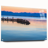 Acrylic print of a Montana landscape featuring expansive blue skies and rolling hills, ideal for dining room decor.