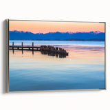 Landscape art painting of Montana scenery in vibrant colors on a framed canvas, ideal for living room decor.