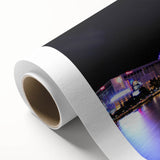 Art Deco style poster of Las Vegas skyline in pastel colors on rolled canvas, suitable as nursery wall art.