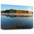Acrylic print of New Hampshire scenery with muted green and blue tones, suitable for bedroom or dining room decor.