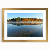 Extra large abstract art print of textured New Hampshire scenery in a gold frame, suitable for living room decor.