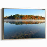 Framed canvas depicting a vintage-style New Hampshire landscape in muted earth tones, ideal for bedroom wall art.