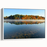 Vintage poster art of New Hampshire scenery on a framed canvas, featuring vibrant colors ideal for living room decor.