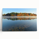 Black and white photograph of New Hampshire scenery on stretched canvas.