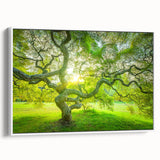 Vintage poster art of New Jersey scenery on a framed canvas.