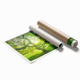 Extra large rolled print of a New Jersey scenery featuring vibrant florals, ideal for classy bathroom wall art.