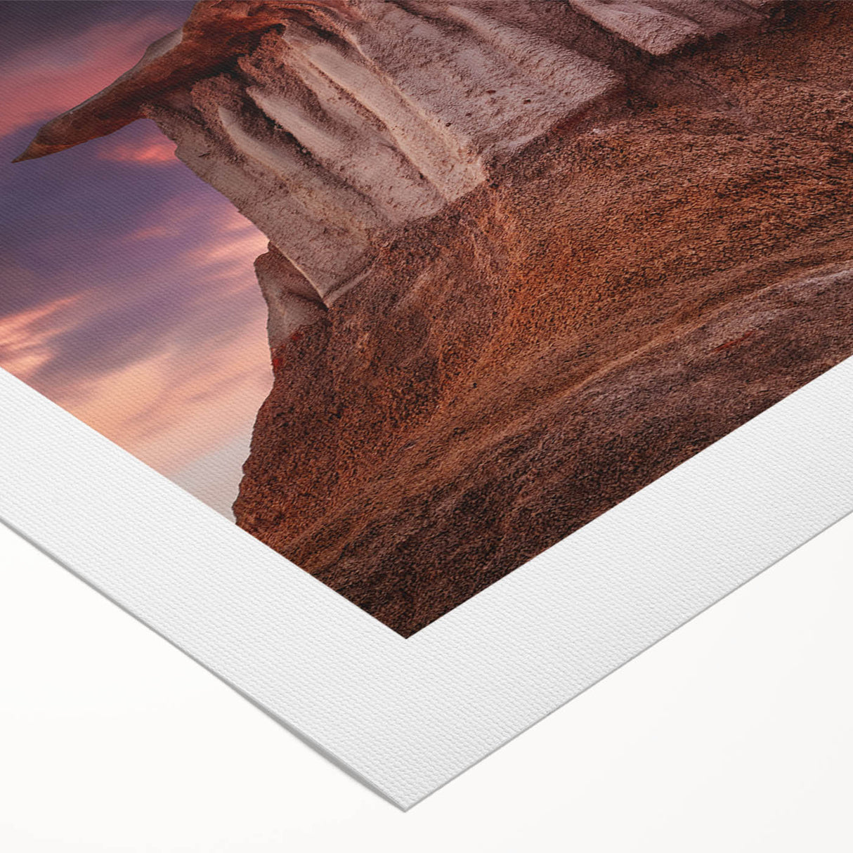 Art deco poster of New Mexico scenery in muted earth tones on rolled canvas, suitable for dining room decor.