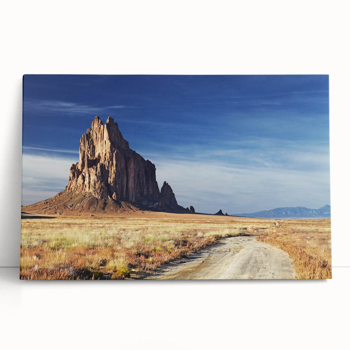 Black and white photograph of White Sands, New Mexico on stretched canvas, ideal for kitchen wall art.