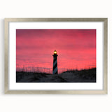 Textured abstract art print of Cape Hatteras with muted earth tones on a framed silver mat, ideal for bedroom wall decor.