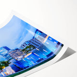 Extra large rolled print featuring line art flowers in muted earth tones, ideal for large living room wall art.