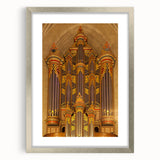 Textured abstract art print of Durham, NC in muted earth tones on a framed canvas, suitable for bedroom decor.