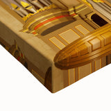 Black and white landscape art painting of Durham, North Carolina on large stretched canvas, suitable for bedroom wall decor.