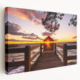 Outer Banks, North Carolina scenery on stretched canvas, featuring soft blue and beige tones, ideal for kitchen wall art.