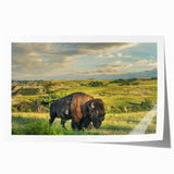 Rolled print of a North Dakota landscape with soft pastel shades, ideal for art wall dining room or classy bathroom decor.