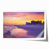 Extra large rolled print of Coney Island with muted colors and vintage style, ideal for dining room wall art.