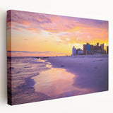 Black and white stretched canvas of Coney Island scenery, ideal for kitchen wall art or bedroom ambiance.