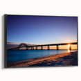 Black and white framed canvas of Long Island landscape, ideal for bedroom wall art.