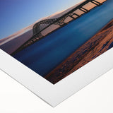 Art deco poster of Long Island scenery in muted earth tones on a rolled canvas, suitable for dining room wall art.