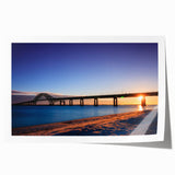 Extra large rolled print featuring a serene Long Island scenery in soft pastel shades, ideal for dining room wall art.