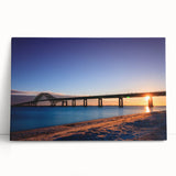 Black and white photo of Long Island scenery on stretched canvas, suitable for kitchen or bedroom wall art.