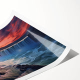 Extra large wall art featuring line art flowers in muted tones on rolled canvas, ideal for large living room decor.