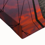 Black and white photo of the Brooklyn Bridge on stretched canvas, ideal for bedroom landscape art.