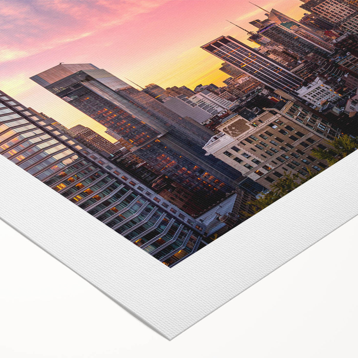 Art deco poster of the Chrysler Building in monochrome tones on rolled canvas, suitable for dining room wall art.