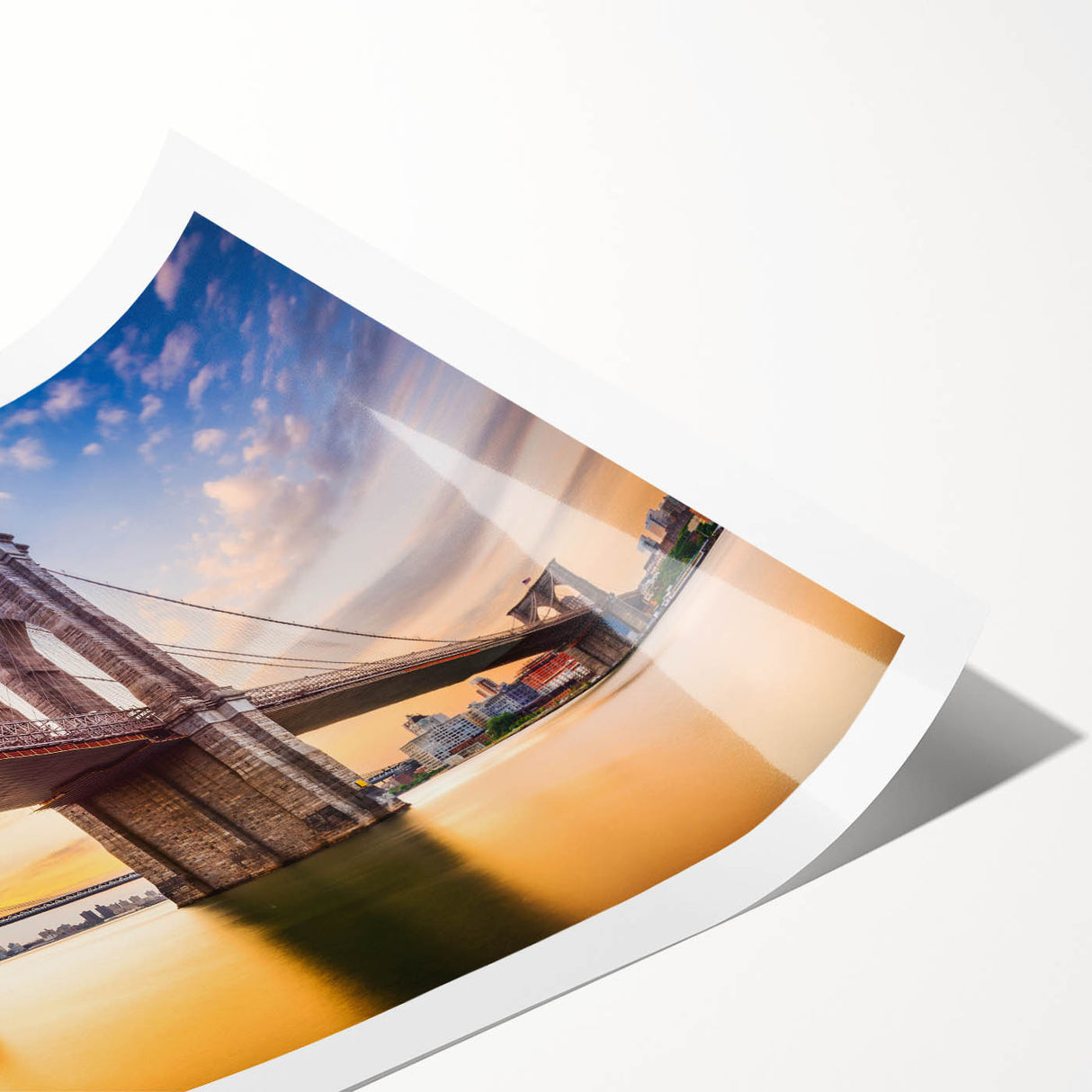 Extra large wall art featuring line art flowers over a grayscale Manhattan Bridge scene, ideal for large living room decor.