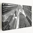 Large canvas showing a panoramic view of NYC from Rockefeller Center in muted gray and blue tones.