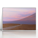 Acrylic print of Oklahoma landscape in art deco style, featuring muted earth tones, ideal for modern nursery wall decor.