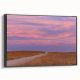 Black and white landscape art painting of Oklahoma scenery on framed canvas, suitable for bedroom wall decor.