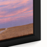 Extra large framed canvas of a textured Oklahoma scenery in black with colorful art accents, ideal for living room decor.