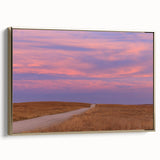 Framed canvas depicting a vintage-style Oklahoma landscape in muted gold and black tones, suitable for bedroom wall art.