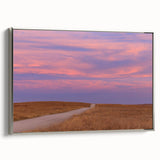 Landscape art painting featuring Oklahoma scenery in colorful art palette on a framed canvas, ideal for living room decor.