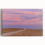 Black and white photograph of Oklahoma scenery on a large stretched canvas, suitable for kitchen wall art.