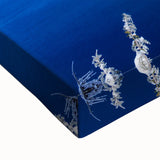 Black and white landscape painting of Crater Lake on a large canvas, ideal for bedroom wall art.