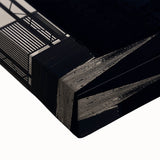 Black and white landscape art painting of Pittsburgh on stretched canvas, ideal for bedroom wall art.