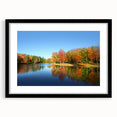 Colorful abstract art print of textured Pennsylvania scenery in extra large format, framed with black mat.