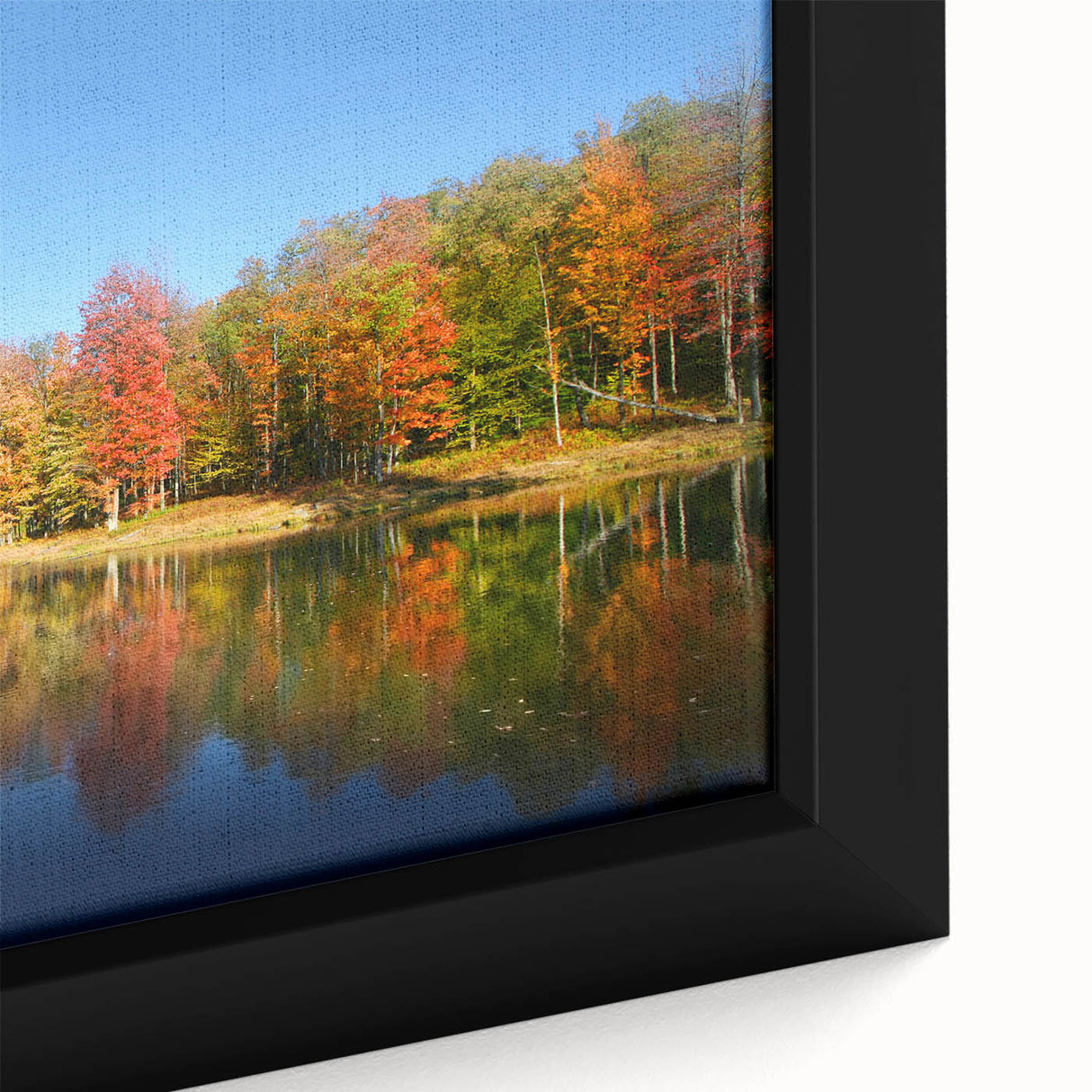 Extra large framed canvas featuring a textured, colorful depiction of Pennsylvania scenery, ideal for living room decor.